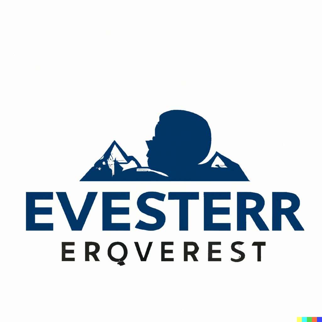 someone gazing at Mount Everest, finance company logo design